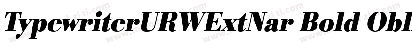 TypewriterURWExtNar Bold Oblique字体转换